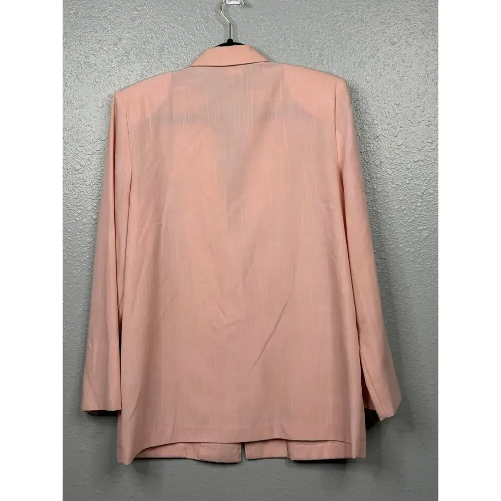Sag Harbor Women’s Vintage Classic Look Pink Blazer / Size-12 - Picture 6 of 12